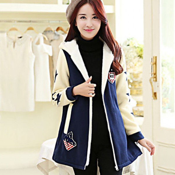 Maternity Fashion Thicken Fleece Lining Hoodies Coat , Casual Long Sleeve