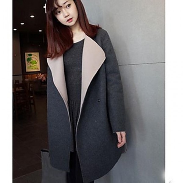 Maternity Long Trench Coat , Casual Long Sleeve Wo...