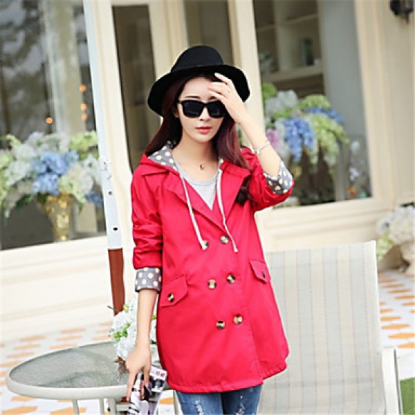 Maternity Long Trench Coat , Casual Party Work / Plus Sizes Long Sleeve Cotton