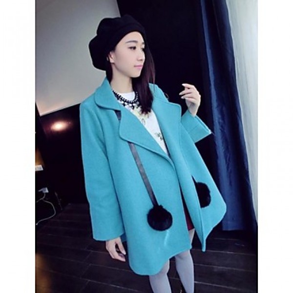 Maternity Long Coat , Casual Long Sleeve Cotton/Polyester