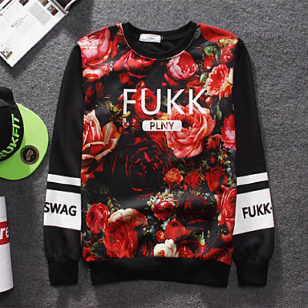 Women's High Quality Creative Print Pattern Stereo Fashion Personality 3D Sweatshirts / Sweater ——Flowers