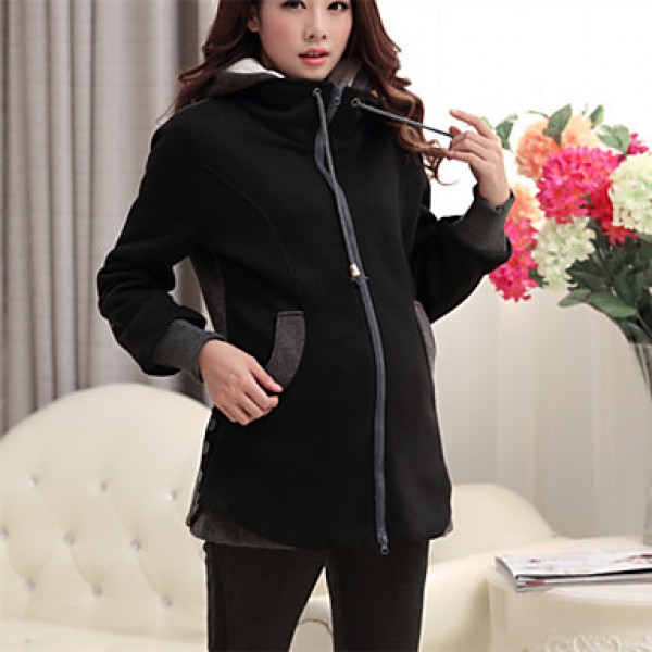 Maternity Long Trench Coat , Casual Work Plus Sizes Long Sleeve