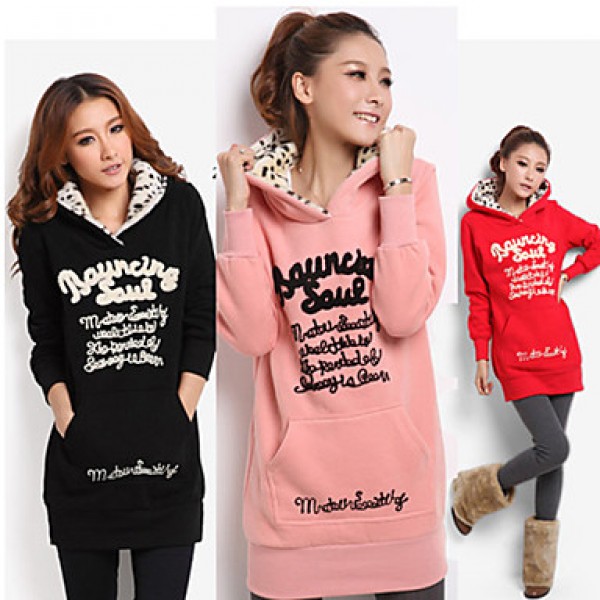 Muchen Women's Print / Letter Multi-color Sweats & Hoodies , Sexy / Casual / Work Hoodie Long Sleeve